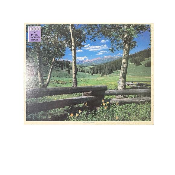 Vintage Whitman GREY'S BASIN, WY. 1000 piece 22" x 28" jigsaw puzzle - Picture 1 of 2